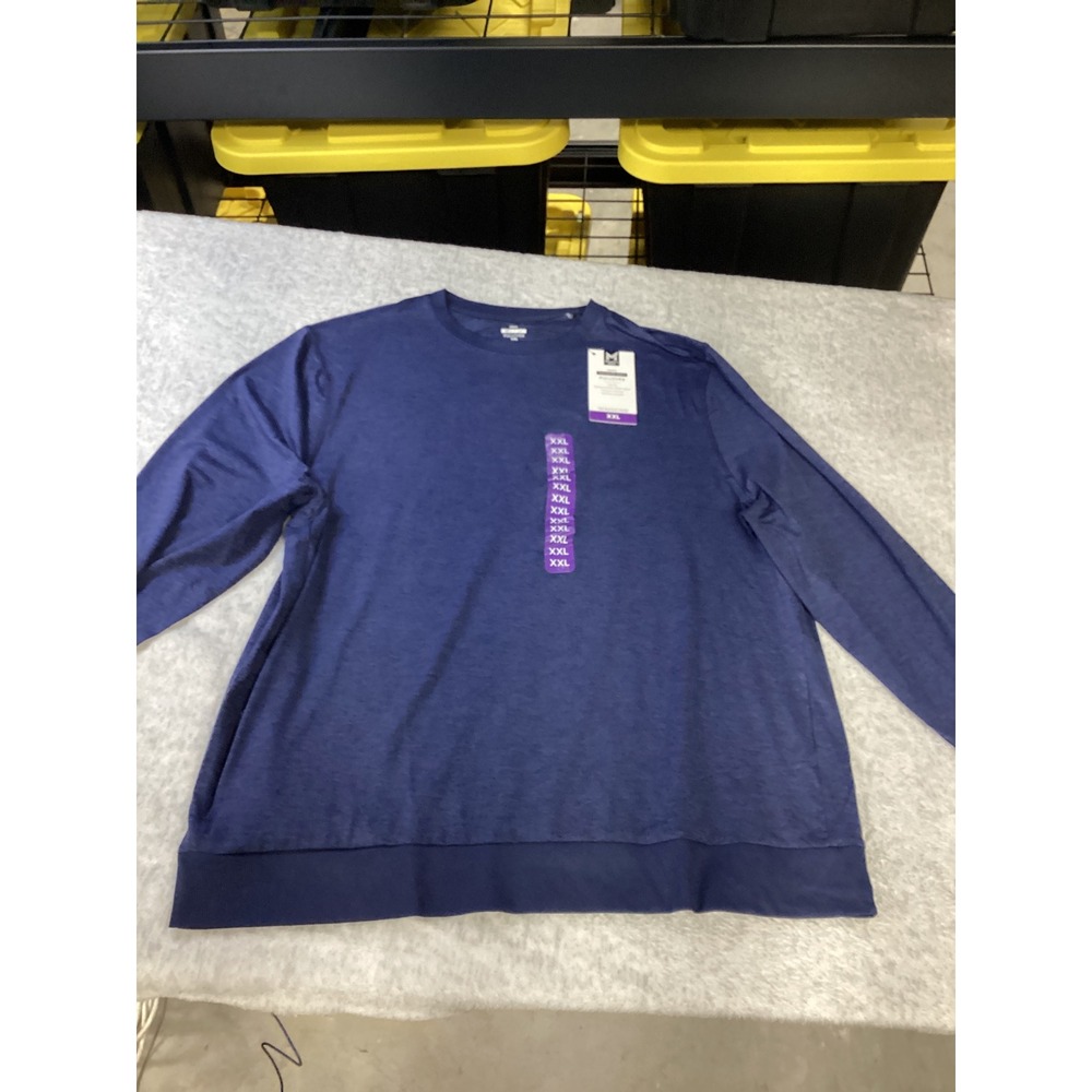 Members Mark Mens Favorite Soft Pullover Navy XXL MM25549 Moisture‎ Wicking New